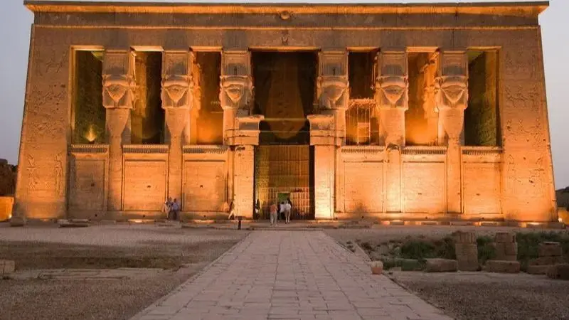 Temple of Dendera 12 Dendera Temple at night