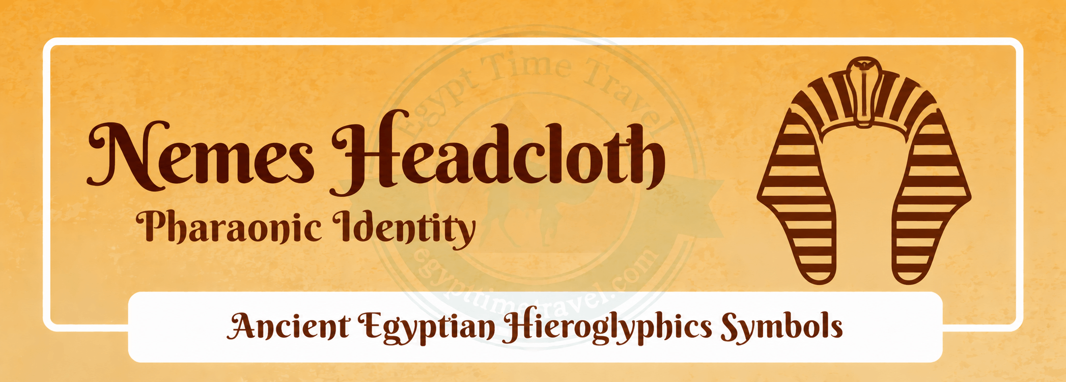 79 Ancient Egyptian Symbols: Meanings, Hieroglyphs, Gods & Sacred Signs 26 nemes headcloth pharaonic identity