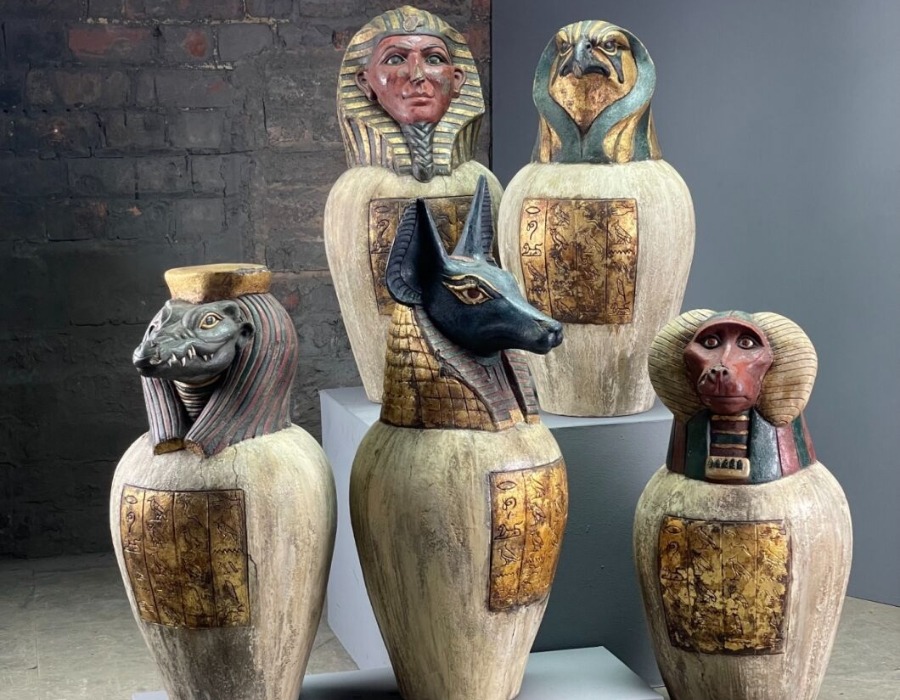 Canopic jars in Ancient Egypt 7 canopic jars ancient egypt