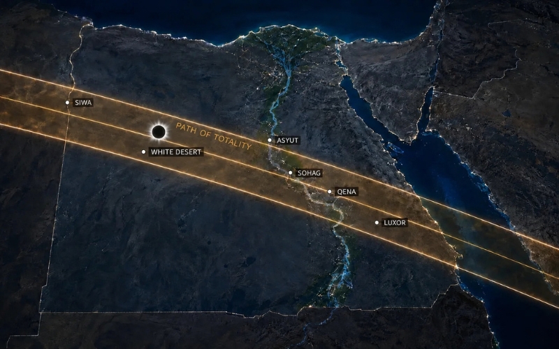 Egypt Solar Eclipse 2027: Complete Luxor Travel & Viewing Guide 4 Egypt Solar Eclipse 2027